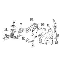 Крыло CHRYSLER 68306729AA