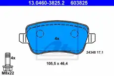 Тормозные колодки дисковые ATE 13.0460-3825.2