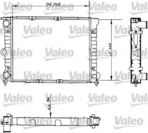 Радиатор системы охлаждения двигателя VALEO 730485