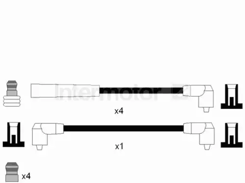 компл. высоковольт. проводов Skod 73423 STANDARD