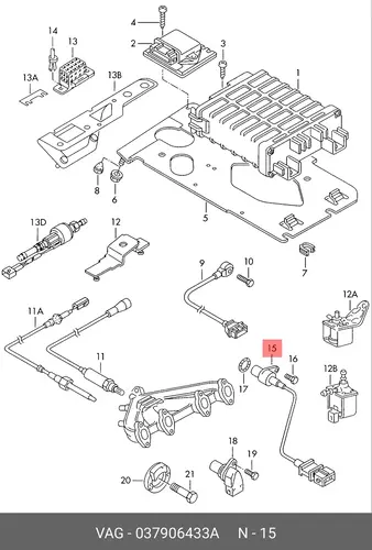 ДАТЧИК ИМПУЛЬСОВ GL3,PS3,SH 037 906 433A VAG