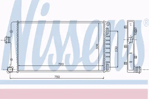 Радиатор системы охлаждения двигателя NISSENS 61887