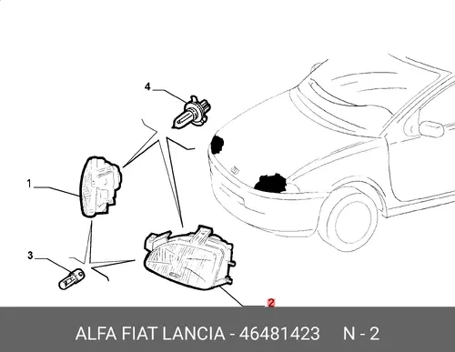 Фара FIAT 46481423