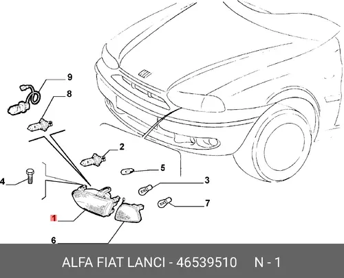 Фара FIAT 46539510