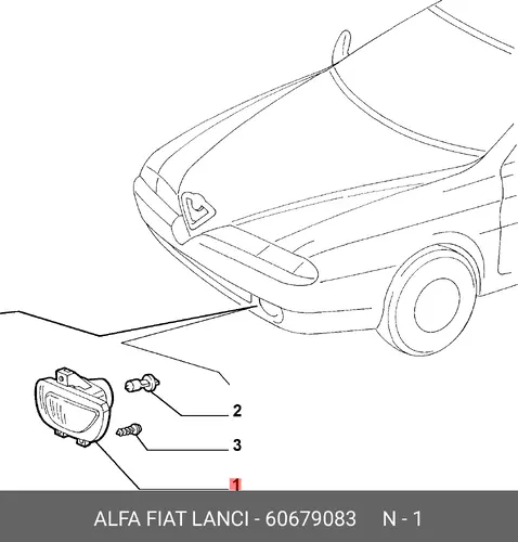 Фара противотуманная ALFA ROMEO 60679083