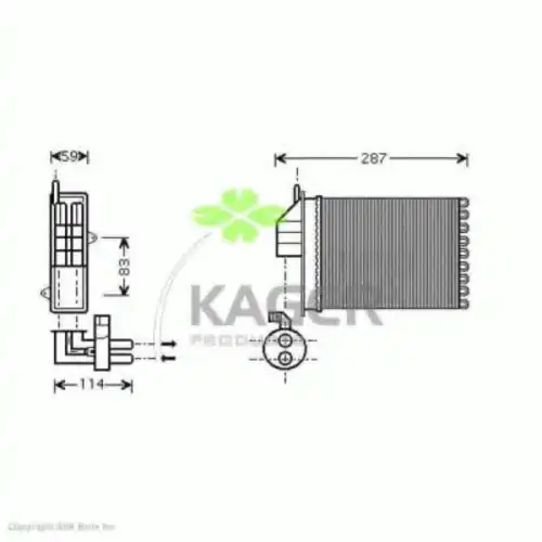 Радиатор печки KAGER 32-0056