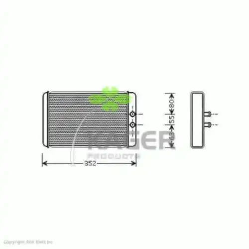 Радиатор печки KAGER 32-0057