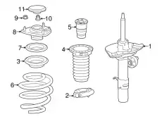 ABSORBER UNIT, R. FR 51611T2F315 HONDA