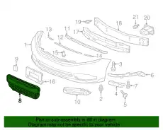 Решетка радиатора HONDA 71105TS8A01