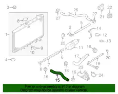 HOSE,RADIATOR INLET 1785257L00 SUZUKI