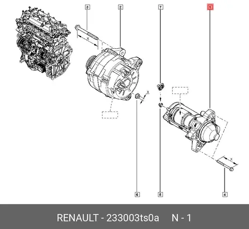 Стартер RENAULT 233003TS0A