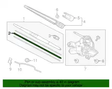 RUBBER BLADE (400MM 76622THRA01 HONDA