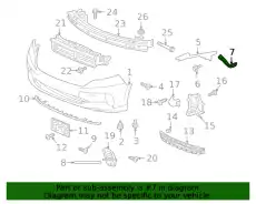 SPACER L. FR. BUMPE 71198THRA01 HONDA