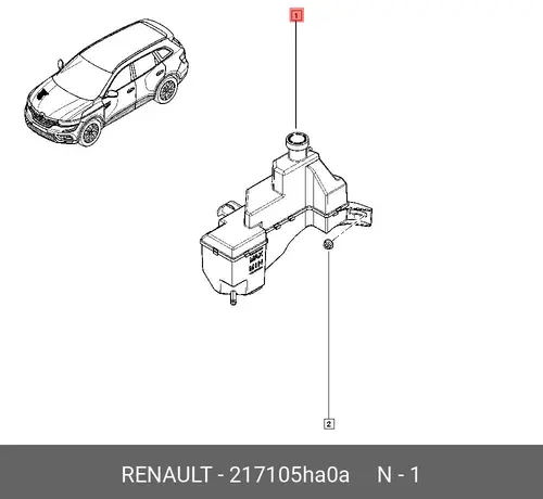 Расширительный бачок RENAULT 217105HA0A