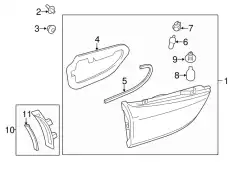 LAMP ASSY, REAR G45F513G0C MAZDA