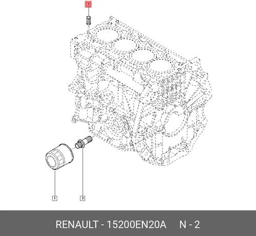 Фильтр масляный RENAULT 15200EN20A