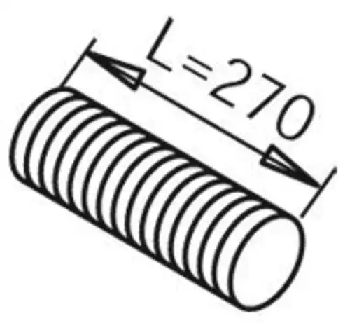 Гофра глушителя DINEX 80696 L= 270 мм, d= 115 мм
