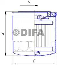 Фильтр масляный DIFA DIFA5002