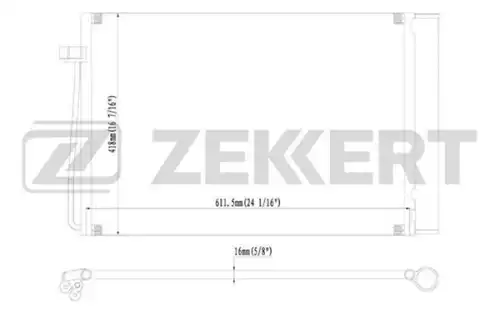 Радиатор кондиционера (конденсатор) ZEKKERT MK3133