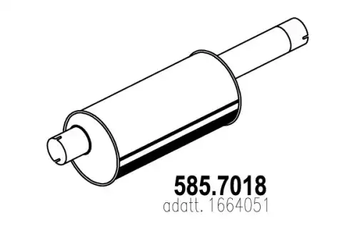 Глушитель дополнительный 5857018 ASSO
