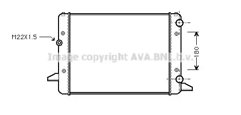 Радиатор системы охлаждения двигателя AVA VNA2120