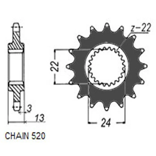 шестерни 37716 SUNSTAR