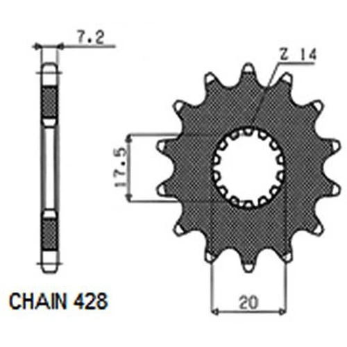 шестерни 22614 SUNSTAR
