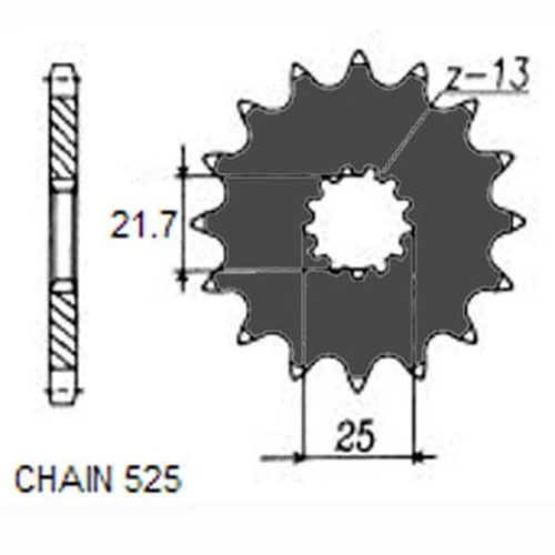 Шестерни передние 40415 SUNSTAR