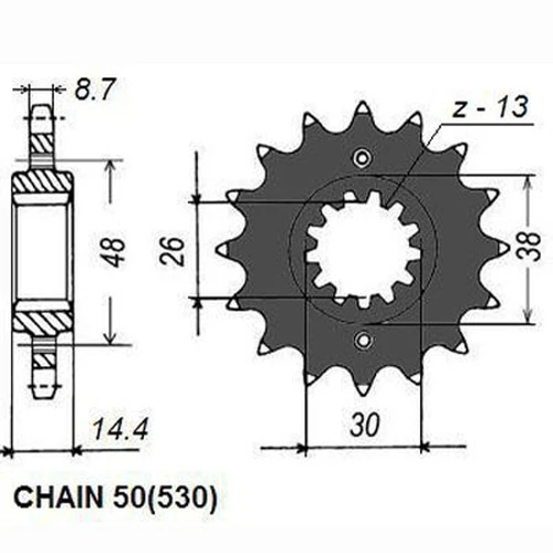 Шестерни передние 51217 SUNSTAR