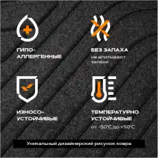 Коврики в салон REZKON 4031005100 SsangYong Actyon 2011-н.в. 4 шт., черный