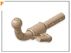 Фаркоп ARAGON E6407CS быстросъемный горизонтальный 2000 кг./ 80 кг.