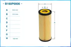 Фильтр масляный CWORKS B160P0006