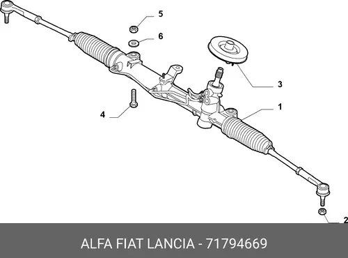 Рулевая рейка FIAT 71794669