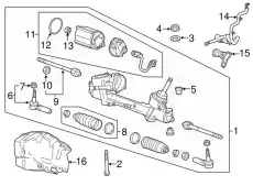Рулевая рейка GM 13376583