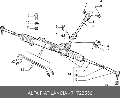 Рулевая рейка ALFA ROMEO 71722556