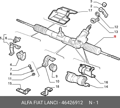 Рулевая рейка ALFA ROMEO 46426912