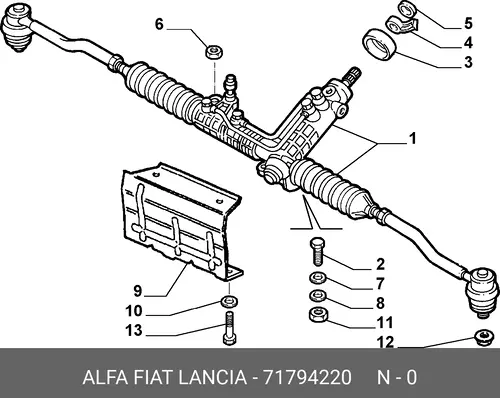Рулевая рейка ALFA ROMEO 71794220