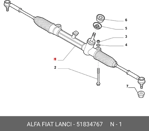 Рулевая рейка ALFA ROMEO 51834767