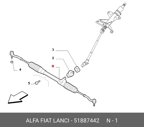 Рулевая рейка ALFA ROMEO 51887442