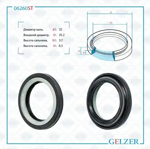Сальник рулевой рейки 06260ST GELZER