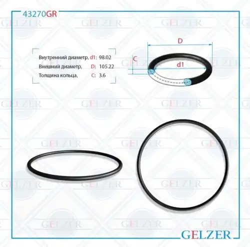 Резиновое кольцо 98.02x3.6 43270GR GELZER
