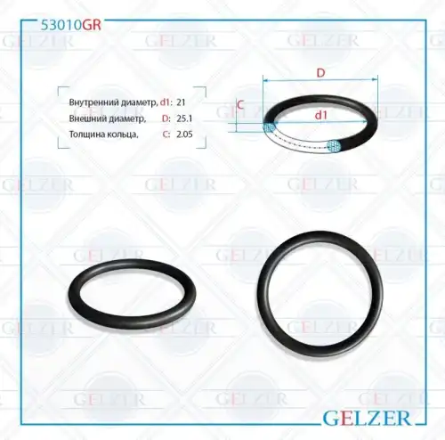 Резиновое кольцо 21x2.05 53010GR GELZER