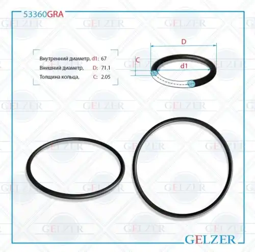Резиновое кольцо 67x2.05 53360GRA GELZER