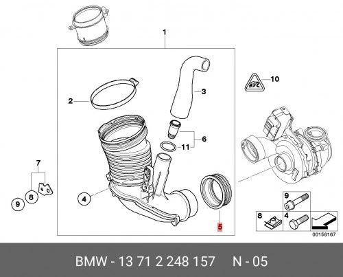 Уплотнительное кольцо ! \BMW 13 71 2 248 157