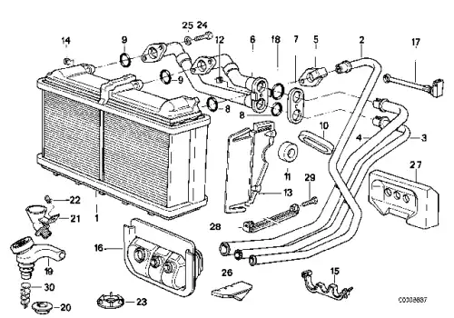 64111355780 Уплотнительное кольцо !D=17.12MM \BMW 3' E21, 5' E12, E34, 6' E24, 7' E32, E38, 8' E31