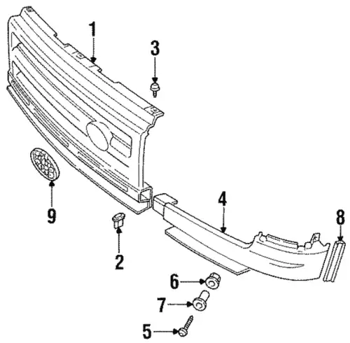 Решетка радиатора LAND ROVER AWR2541