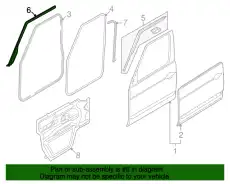 Уплотнитель двери LAND ROVER CFE000155