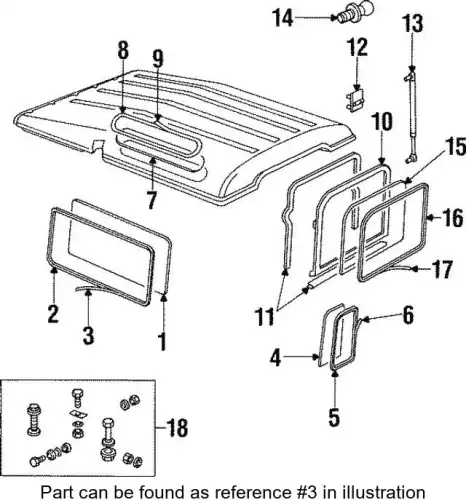 УПЛОТНИТЕЛЬ СДВИЖНОГО СТЕКЛА CHB500010 LAND ROVER