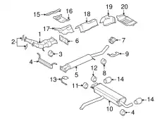 ЗАДНИЙ ГЛУШИТЕЛЬ LR005089 LAND ROVER