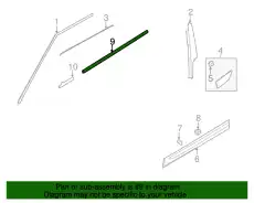МОЛДИНГ ОКНА ДВЕРИ LR027210 LAND ROVER